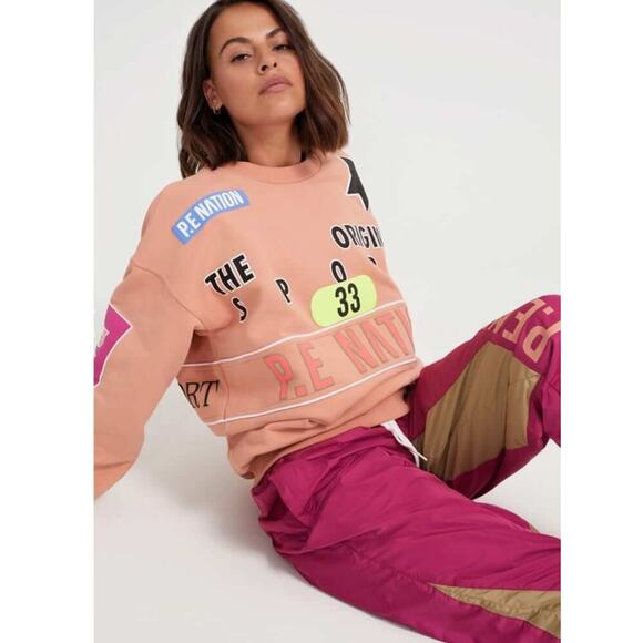 PE Nation Eastbrook Sweater in Coral Mid - Picture 5 of 15